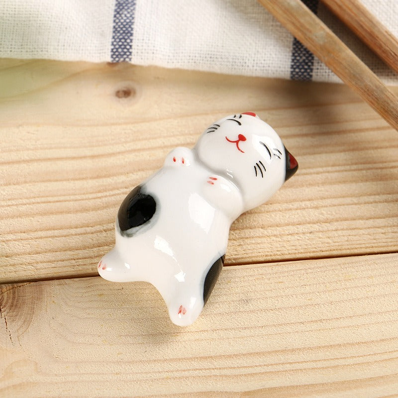 Cute ceramic kitten chopstick rests
