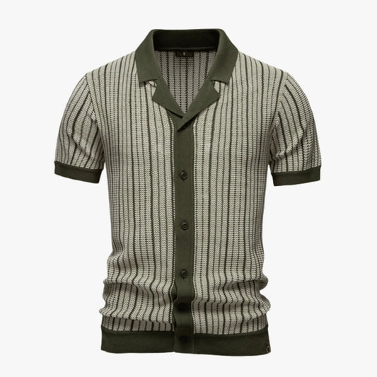 Monaco Strick-Poloshirt mit Struktur